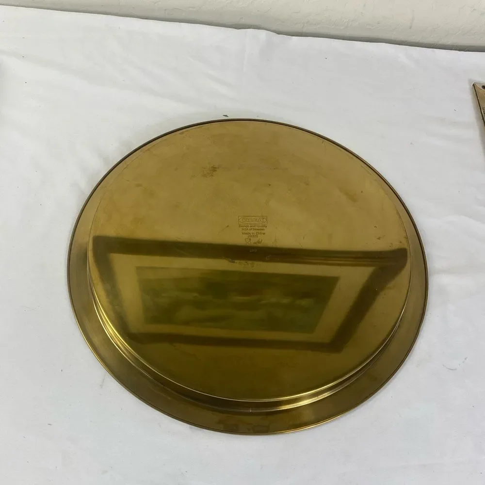 Elegant Gold Ikea round serving tray